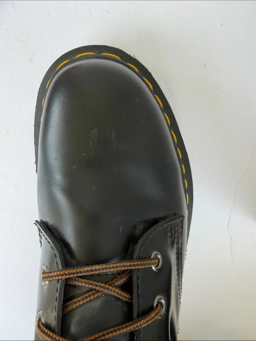 Dr martin’s Black Leather Platform Lace-Up Boots women’s size 10/ men’s size 9 - Picture 7 of 7